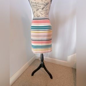 Striped multi-color pencil skirt, sz Small